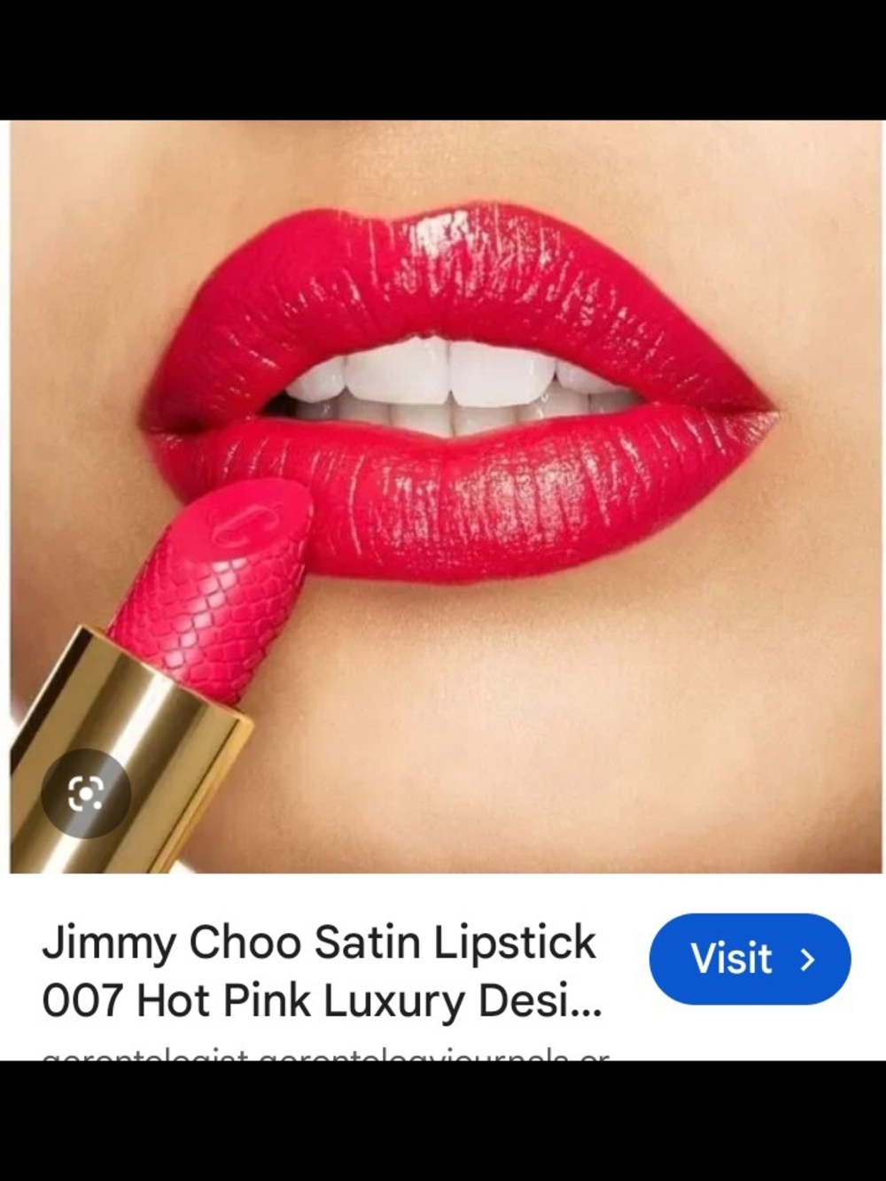 JIMMY CHOO Satin Lipstick- 007 Hot Pink BNIB